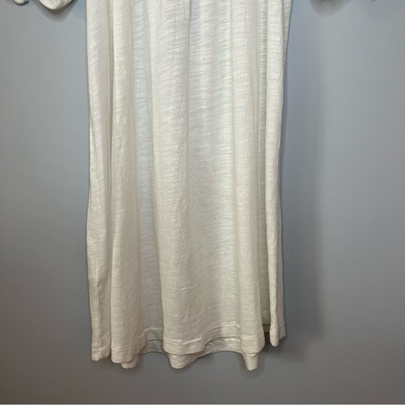 Roxy Bright Blue Sky Off The Shoulder White Cotton Knot Tie Mini Dress Sz M NWT - Picture 6 of 15